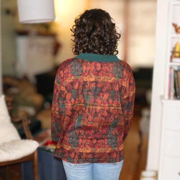 Fall Colour Cardigan Medium Sized Express Tricot - Picture 3 of 3